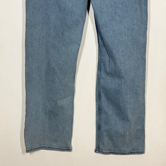 Hollister Ultra High Rise Dad Jeans Womens Size 31 Blue Denim Patchwork Stretch - Picture 6 of 9